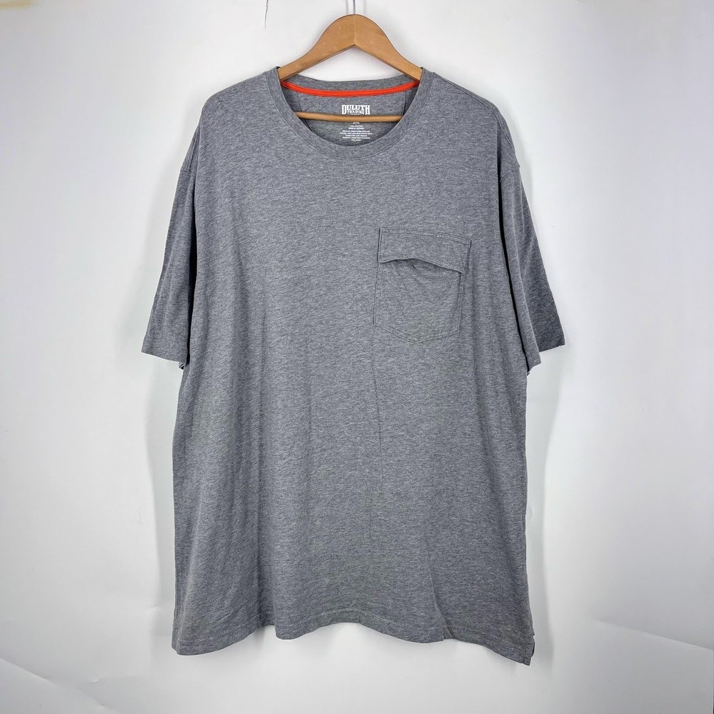 Duluth Trading Co Spillfighter Longtail T Shirt Mens 2XL Gray Short Sleeve Tee